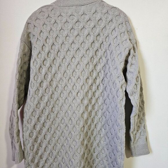 WORN ONCE COZY CO. BY COZY CASUAL HONEYCOMB PATTERN SUPER COZY LONG SWEATER M/L - Picture 6 of 14